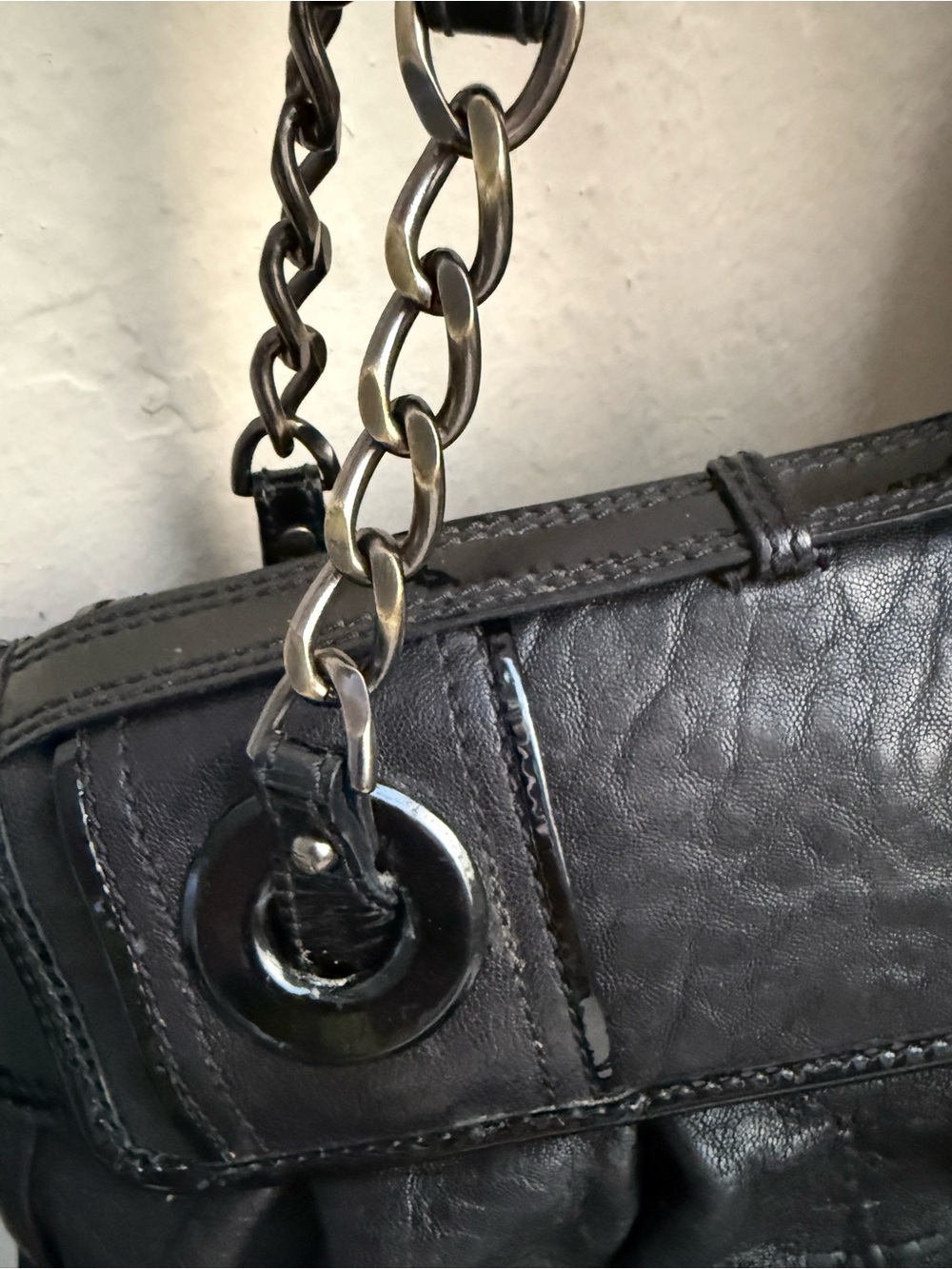 Fendi Black Leather Gun Metal Harware - Picture 13 of 16